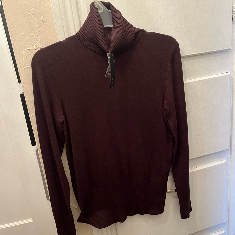 NWT soft chocolate brown turtleneck